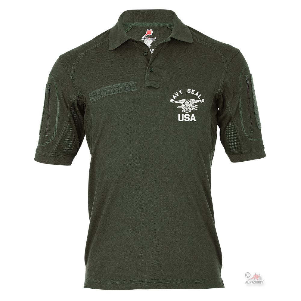 Tactical Poloshirt Alfa - Navy Seals USA Wappen United States US Army #19020