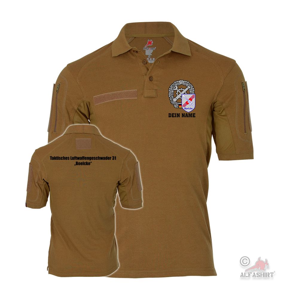 Tactical Polo Taktisches Luftwaffengeschwader 31 Personalisiert T-Shirt #42217