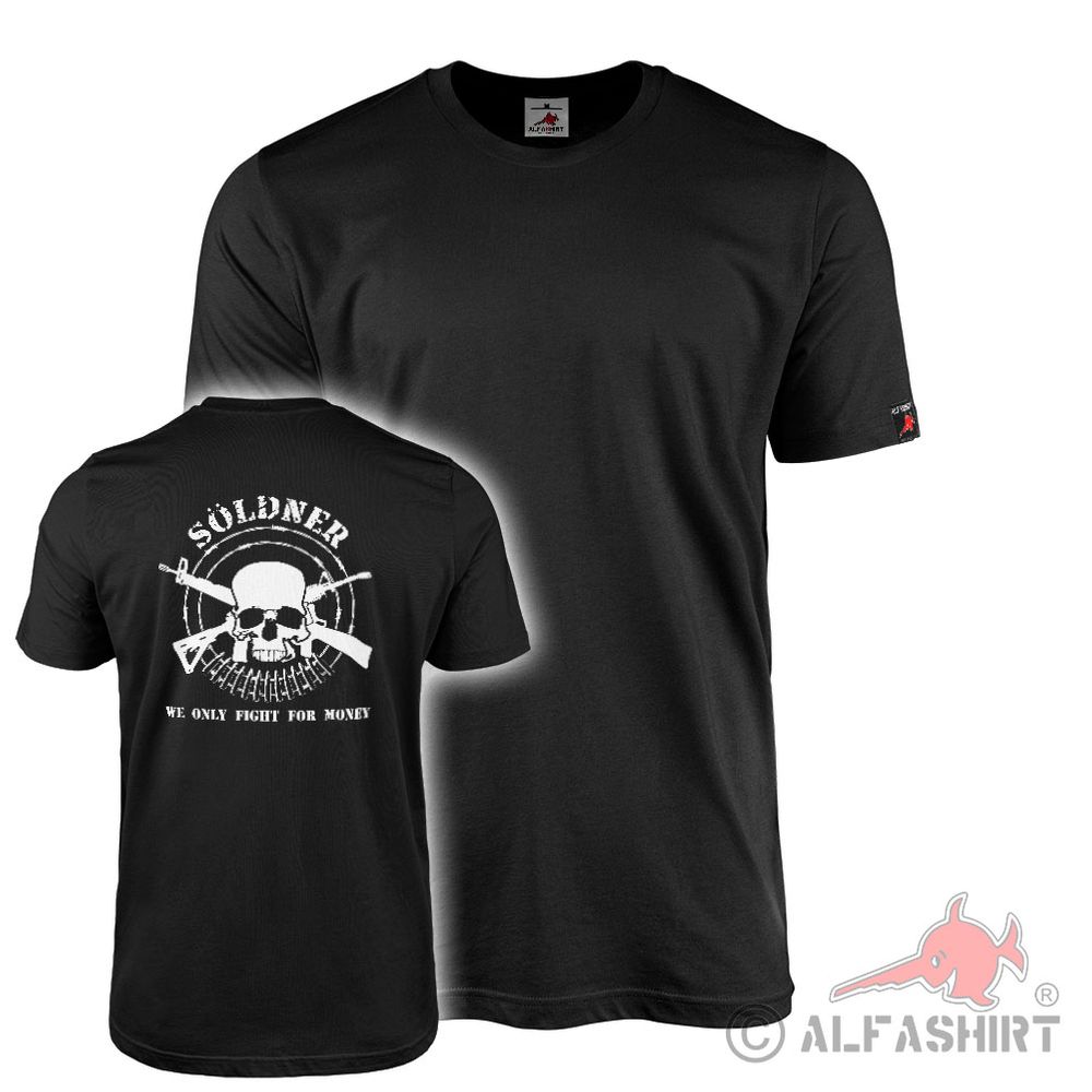 T-Shirt Mercenary Skull Skull ISAF Africa Yugoslavia Sold #41567