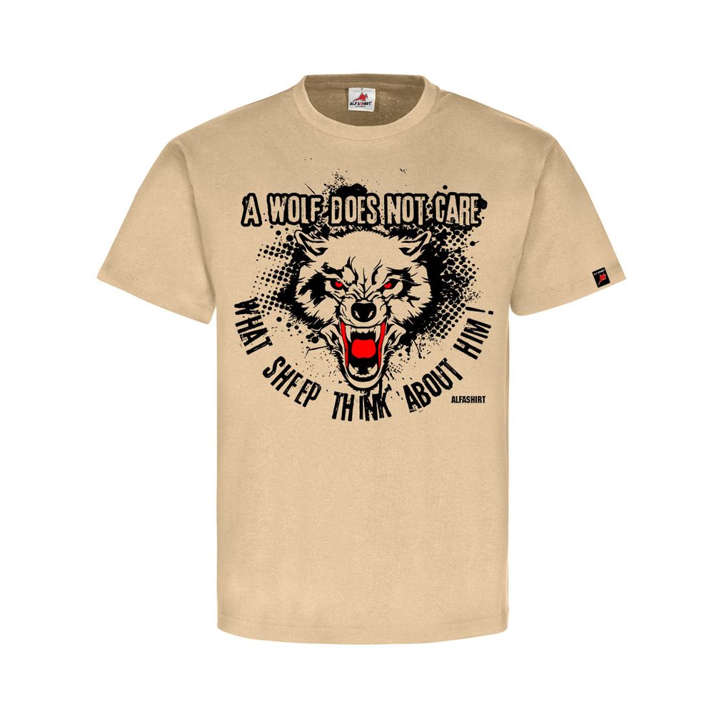 A wolf does not care what sheep think about him! Einzelkämpfer T-Shirt#32066