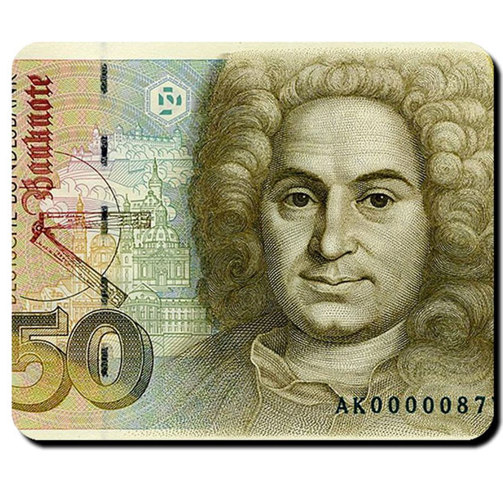50 Mark Währung Deutsch Geldschein Banknote Bargeld Balthasar Mauspad #16346