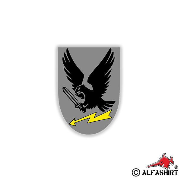 Sticker FmBtl DSO Communications Battalion Division BW 7x5cm # A986