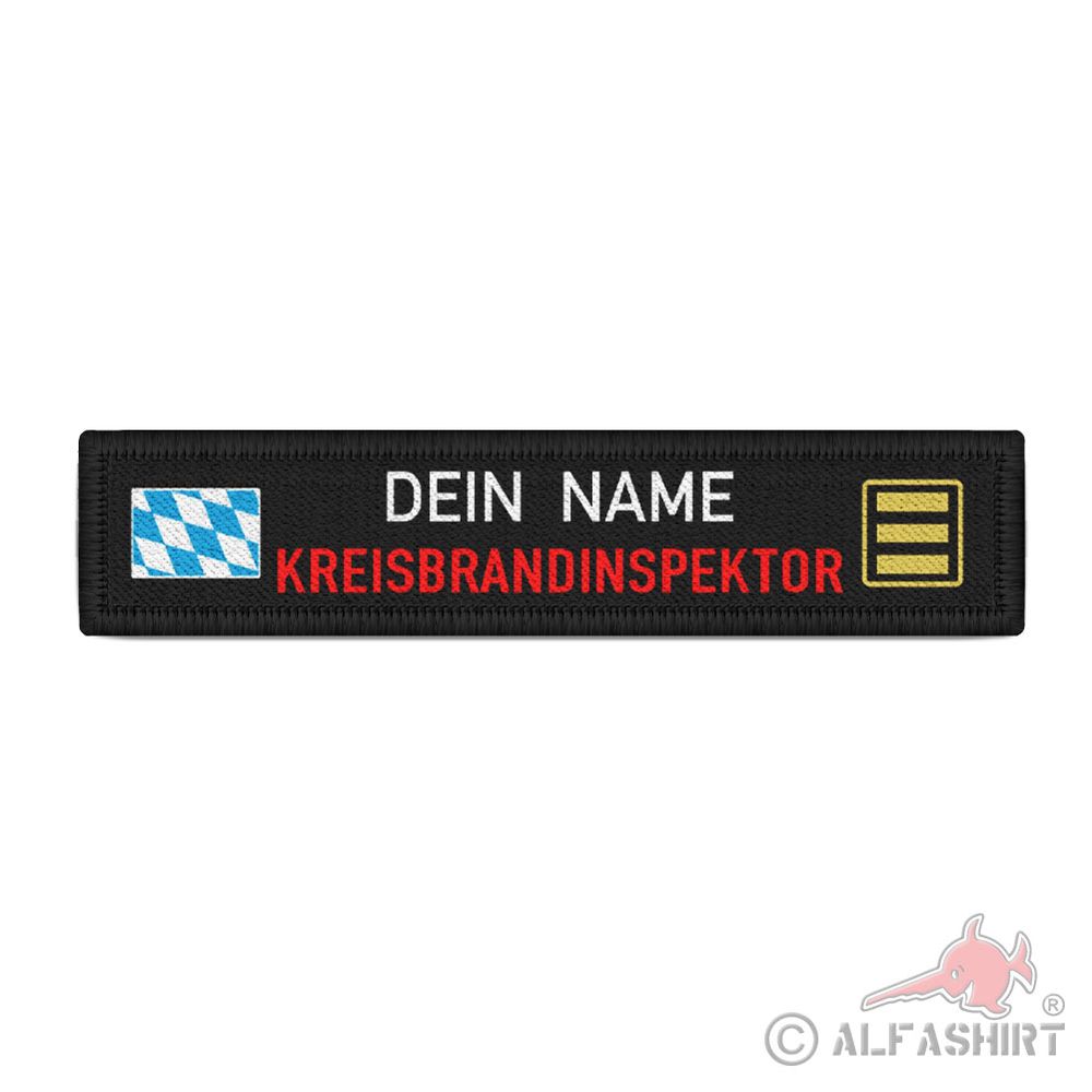 Name patch personalized district fire inspector KBI Bavaria fire brigade #42098