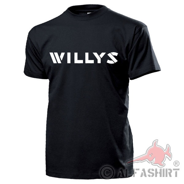 Willys Logo Lettering US Army MB Overland SUV Vintage T Shirt # 17780