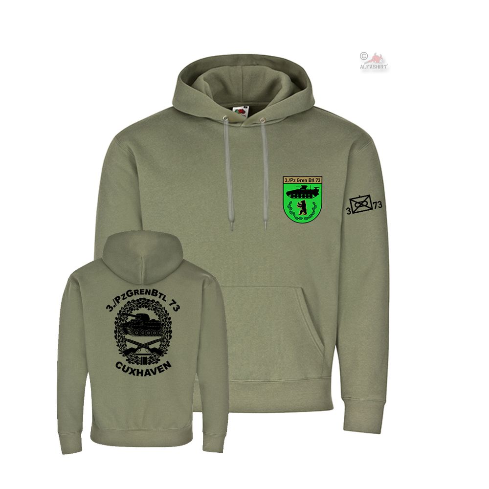 3 PzGrenBtl 73 Panzergrenadier Battalion Wappen Seedorf Hoodie # 30467
