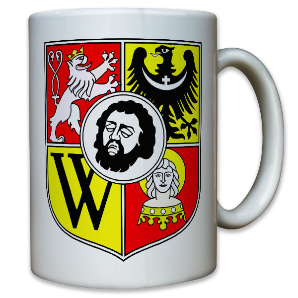 Breslau Polen Schlesien Johannes der Täufer Löwe Adler - Tasse #11388