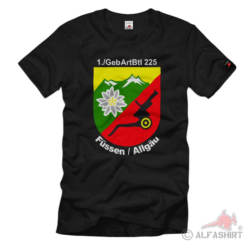 1Kp GebArtBtl 225 Wappen Gebirgsartillerie Bundeswehr BW Heer T-Shirt#37584