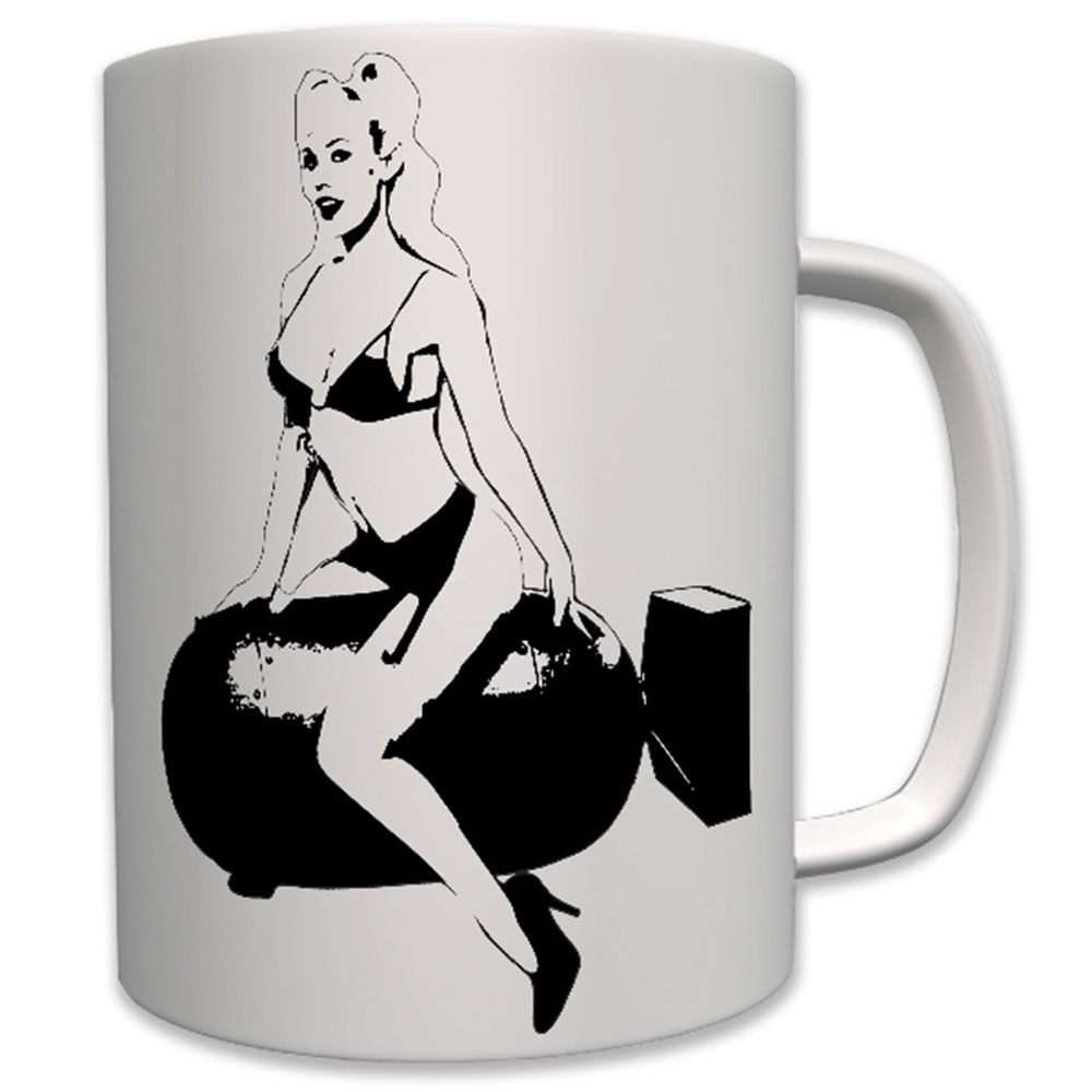 Bomb Girl sexy Pin Up Armee Army Militär Kult Retro - Tasse Becher Kaffee #6210