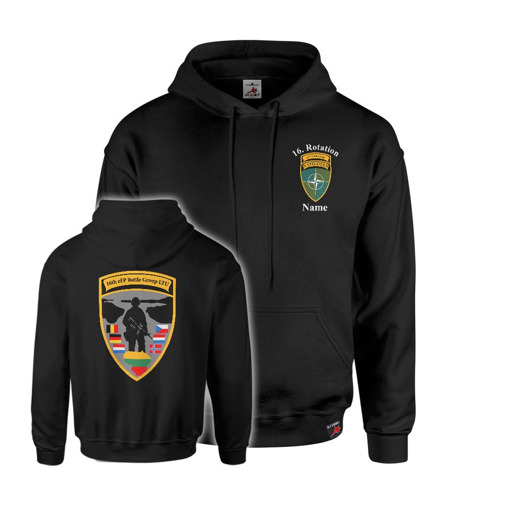 Hoodie 16 Rotation Lithuania with name eFP BG LTU 2024 Bundeswehr #46549