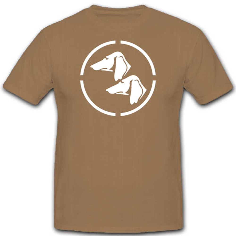 Dackel Köpfe Wh Wk Einheit Fahrzeug Hunde Bundeswehr Wappen - T Shirt #3233