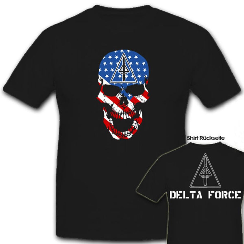 Delta Force USA Amerika Army United States Totenschädel - T Shirt #6895