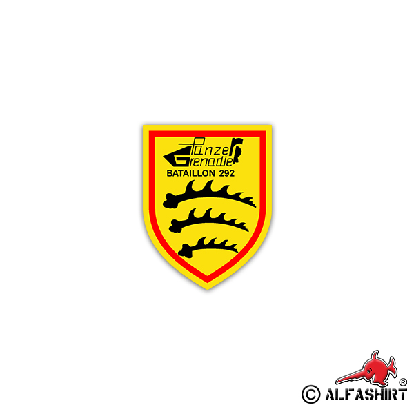 Aufkleber/Sticker PzGrenBtl 292 Panzergrenadierbataillon BW Heer 5x7cm A2497