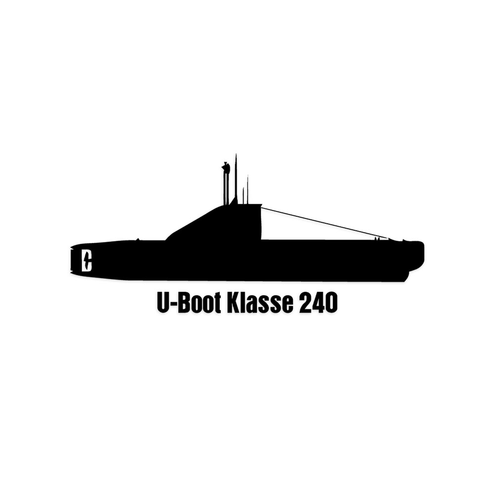 Wandtattoo U-Boot Klasse 240 U2365 Hai U2367 Hecht Nordsee#A6226