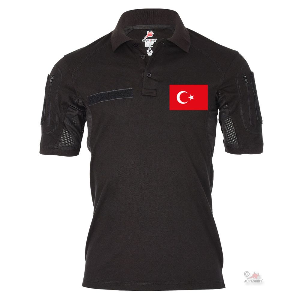 Tactical Polo Shirt Alfa Turkey Türkiye Turkish Special Unit Flag # 20032