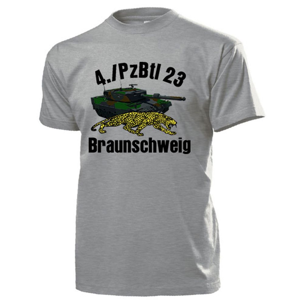 4 PzBtl 23 Braunschweig Bundeswehr Panzerbataillon 2A4 Leo - T Shirt #14227