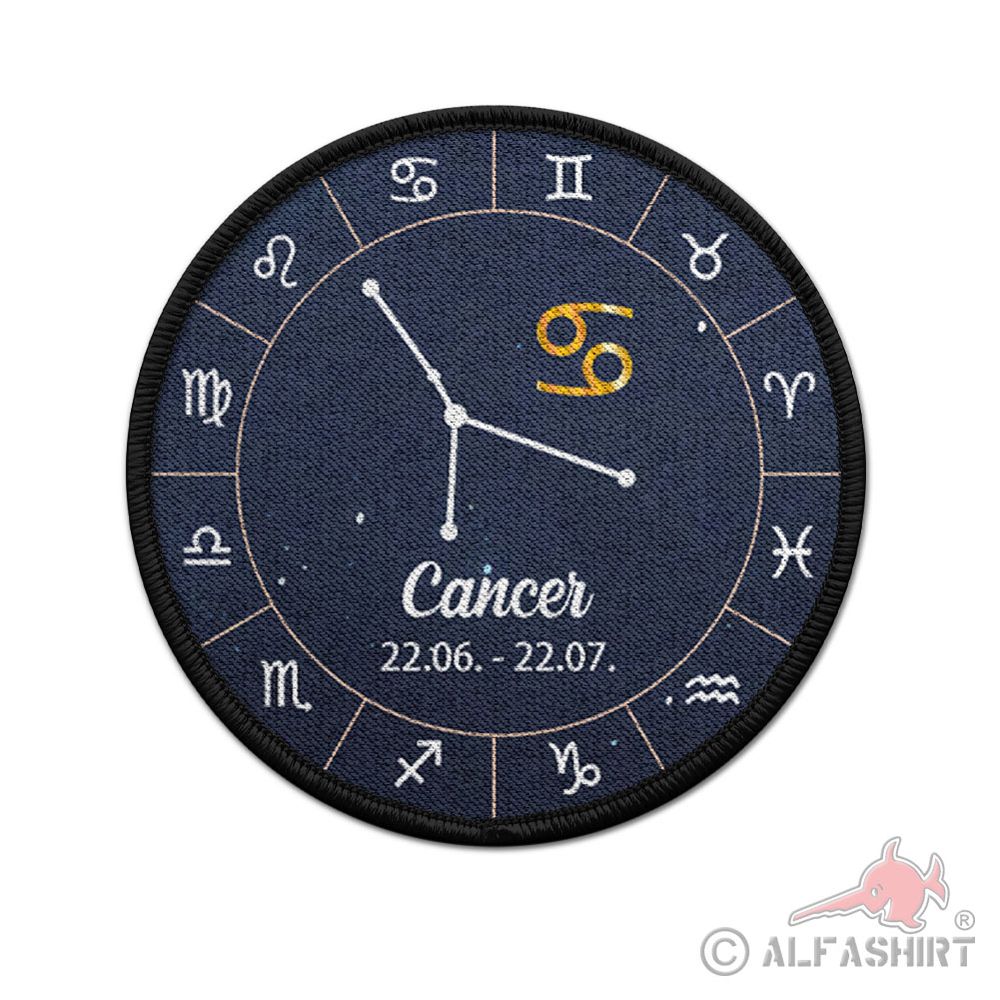 Patch 9cm Sternzeichen zodiac signs Krebs Cancer Juni Juli Sommer #42991