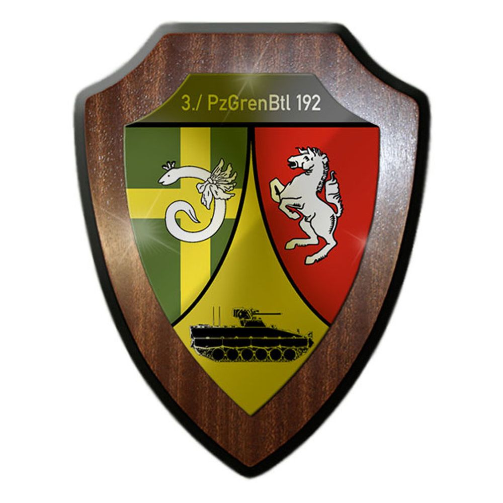 Wappenschild 3 PzGrenBtl 192 Panzergrenadierbataillon Kompanie Ahlen Tafel#22845