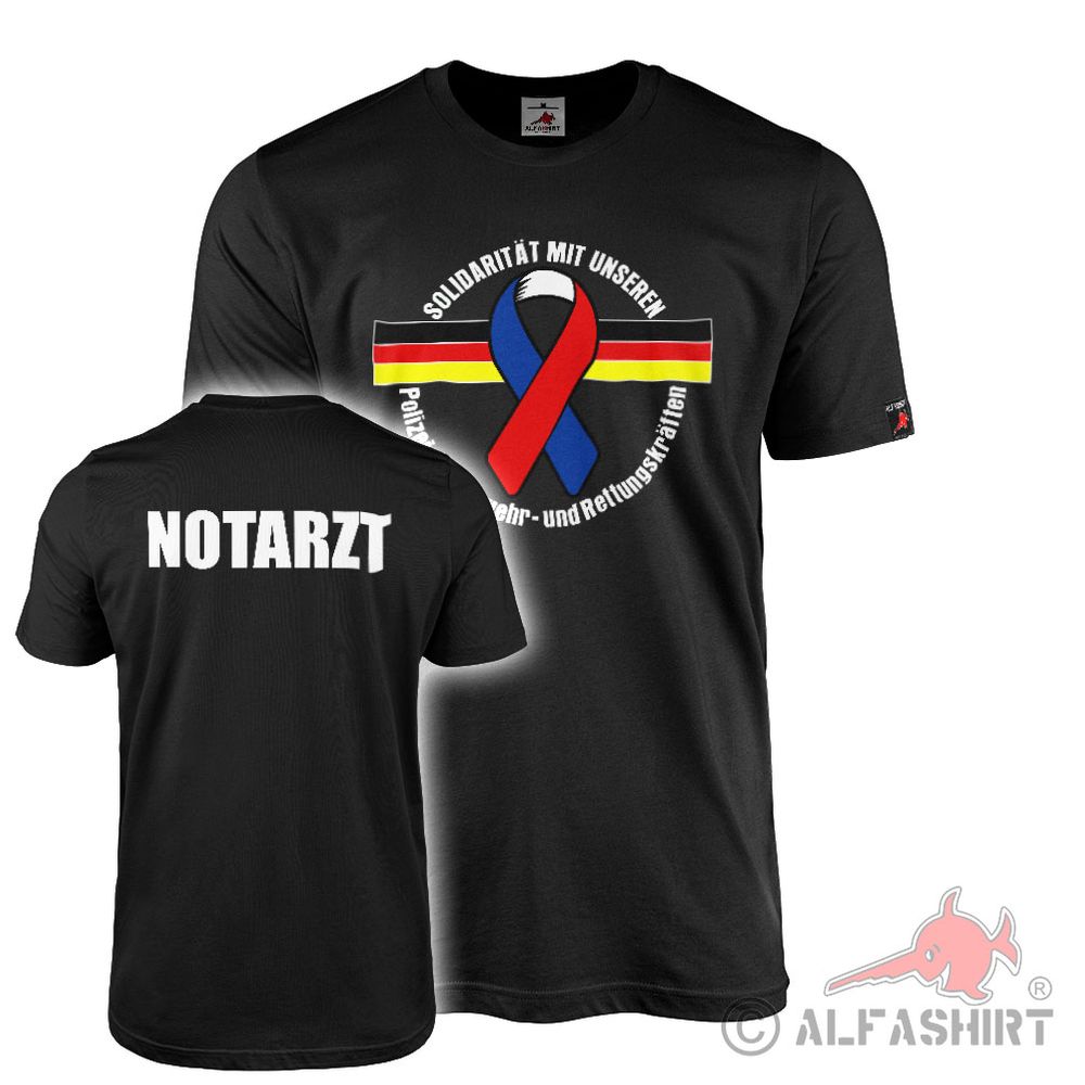 T-Shirt Solidarität Rettungskräfte Notarzt Arzt Notdienst Rettungsdienst #41396