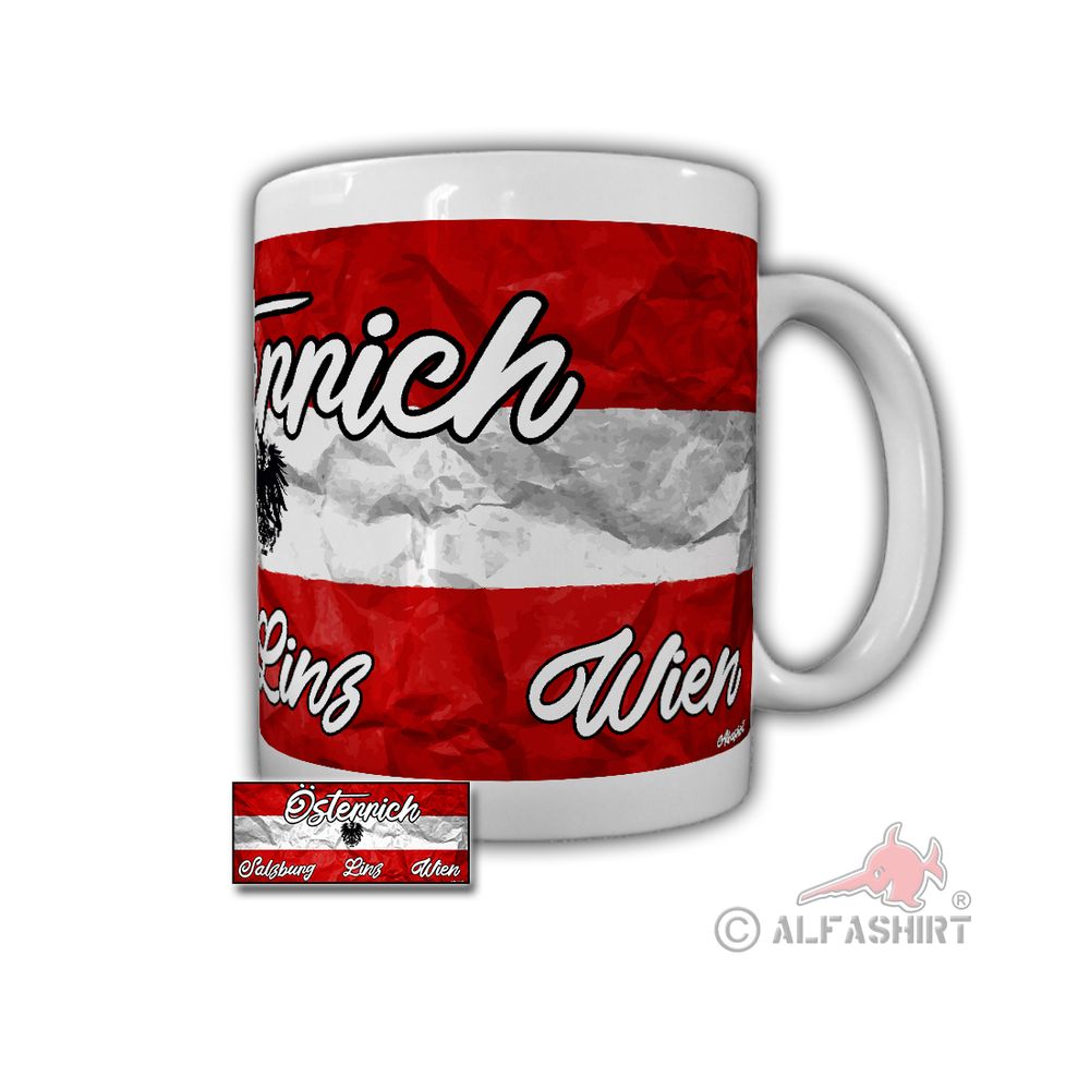 Tasse Österreich Austria Wien Linz Salzburg Heimat Alpen Ostmark #32117