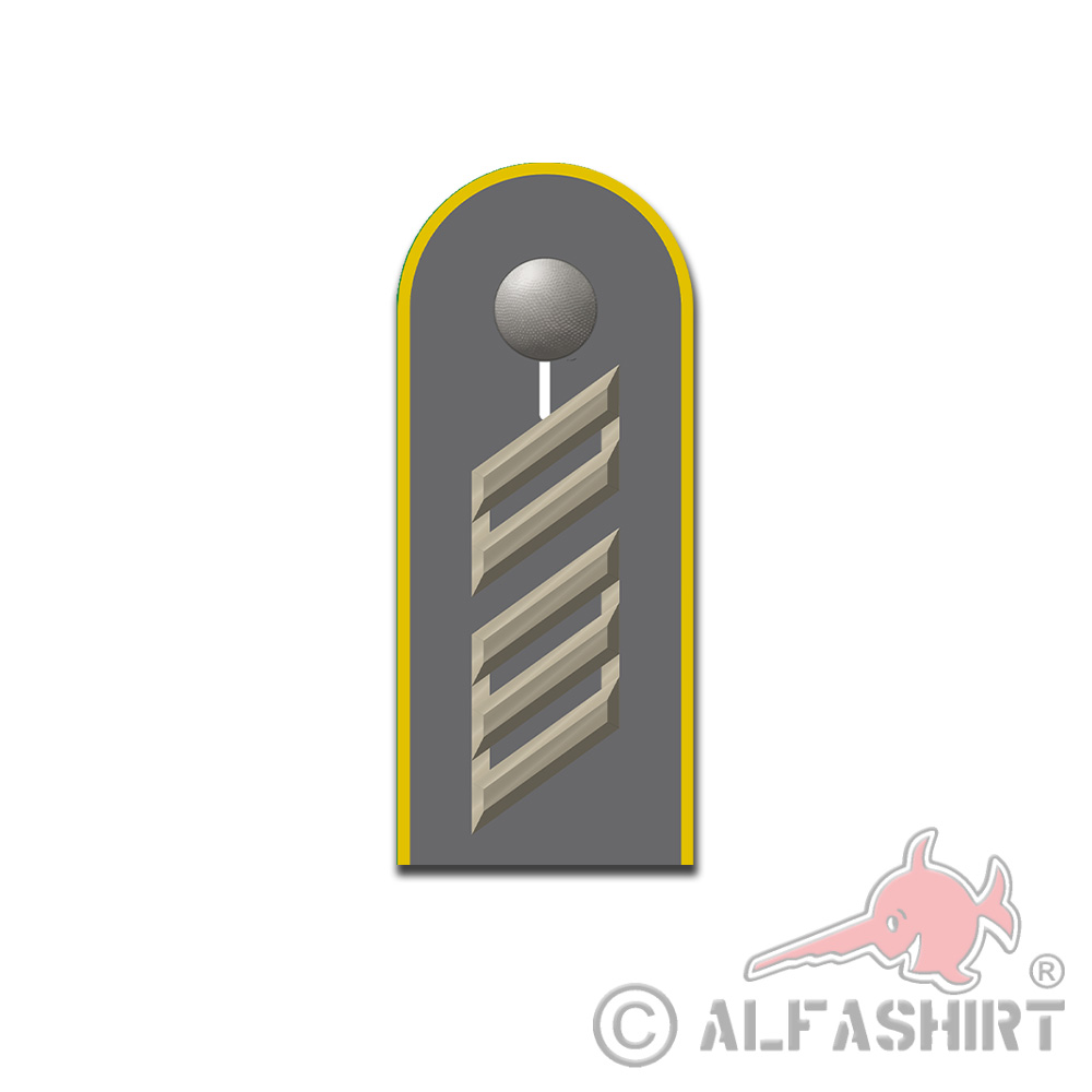 Aufkleber Oberstabsgefreiter Schulterklappe Bundeswehr Dienstgrad 10x4cm #A5417
