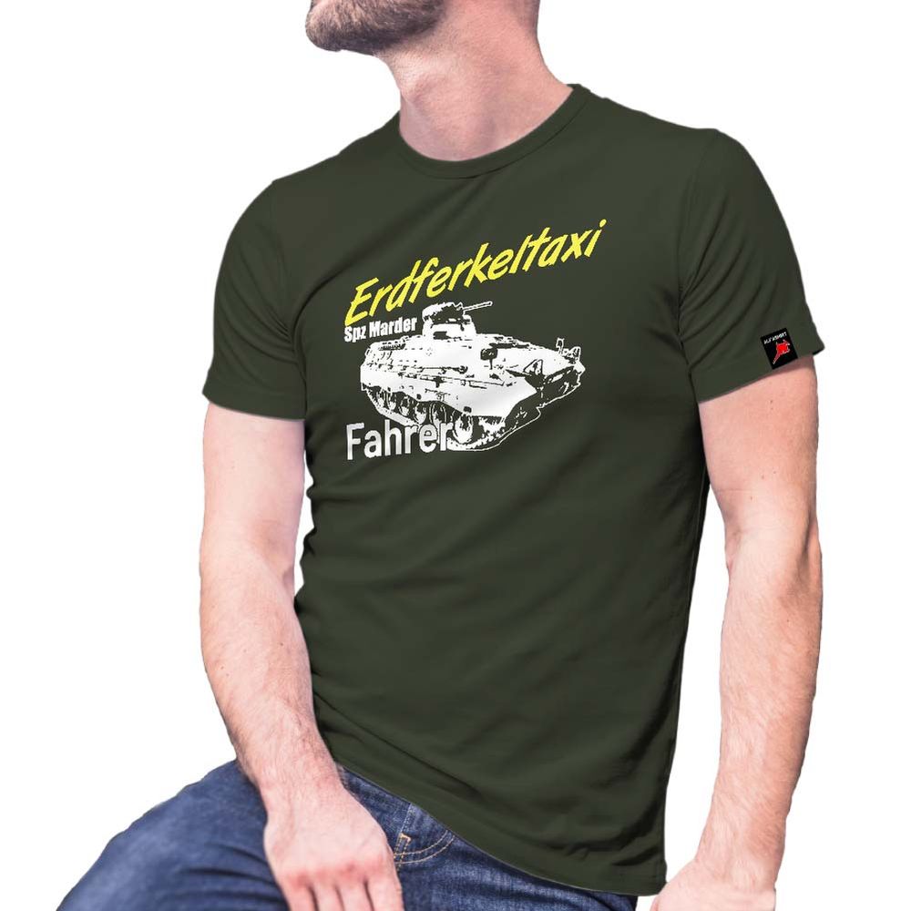 Erdferkeltaxi SPz Marder Schützenpanzer Spitzname Bundeswehr T-Shirt#30035