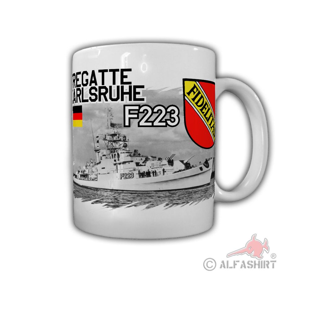 Fregatte Karlsruhe F223 Kaffee Becher Bundesmarine Matrose Schiff - Tasse #26766