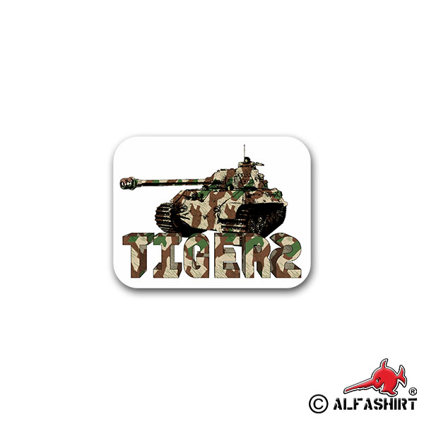 Sticker Tiger 2 Panzer Königstiger Panzerkampfwagen 9x7cm A2674
