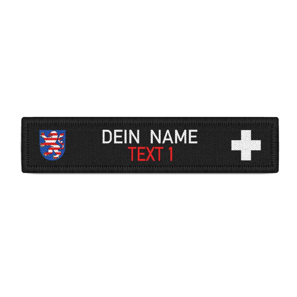 Patch Hesse Coat of Arms Cross Medicine Paramedic Profession Name Rescue Service#47413