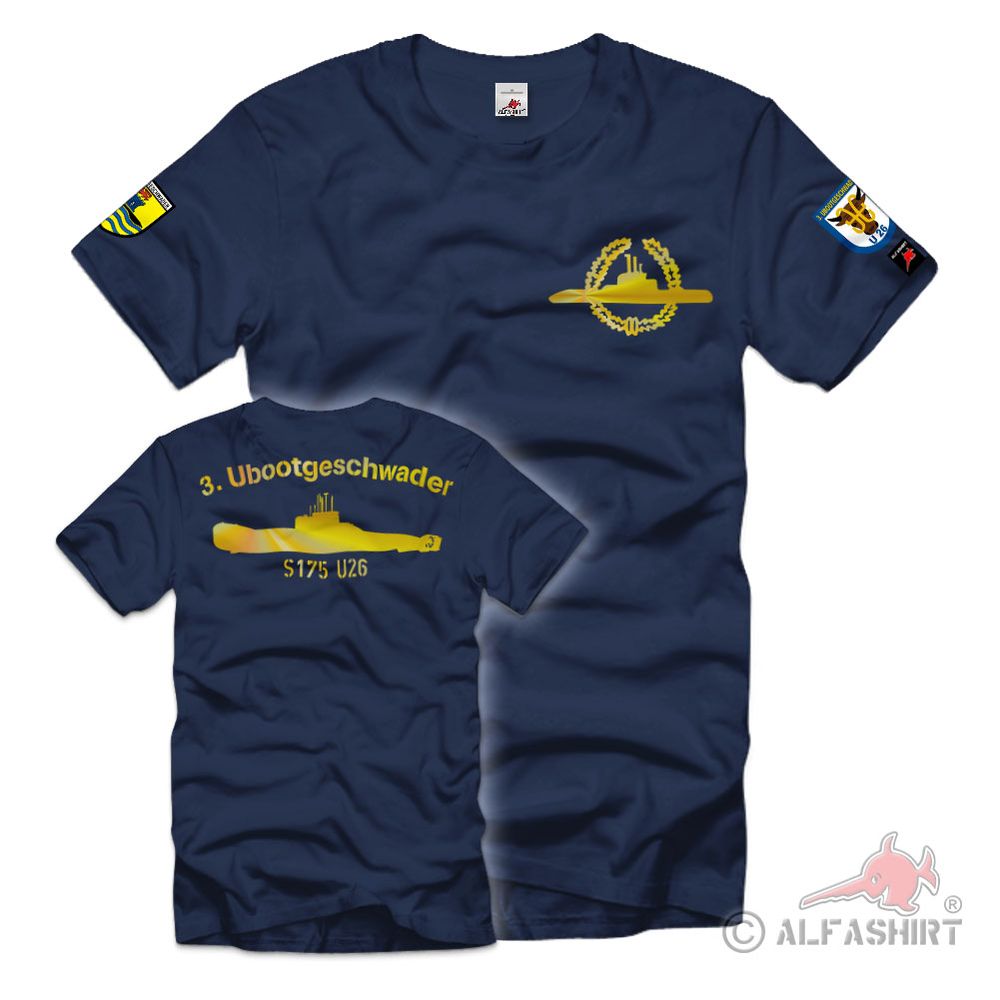 3 Ubootgeschwader U26 S175 U-Boot Bundes-Marine Bundeswehr T-Shirt # 36480