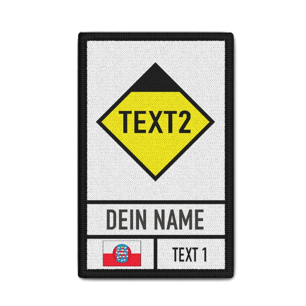 Patch Feuerwehr taktisches Zeichen Flagge Thüringen Wappen Rettungsdienst #46357