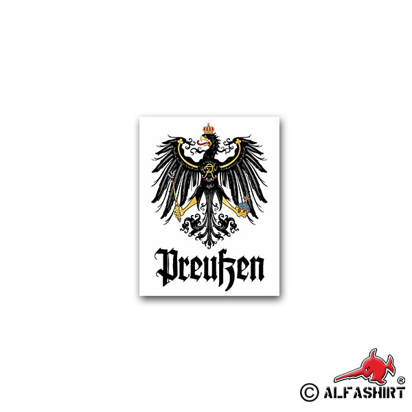 Aufkleber/Sticker Preußen Adler Friedrich der Große Deutschland 6x7cm A2565