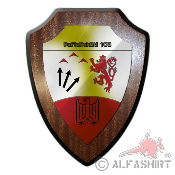 Wappenschild / Wandschild / Wappen - PzFlaRakBtl 100 Panzer Flugabwehr #11654
