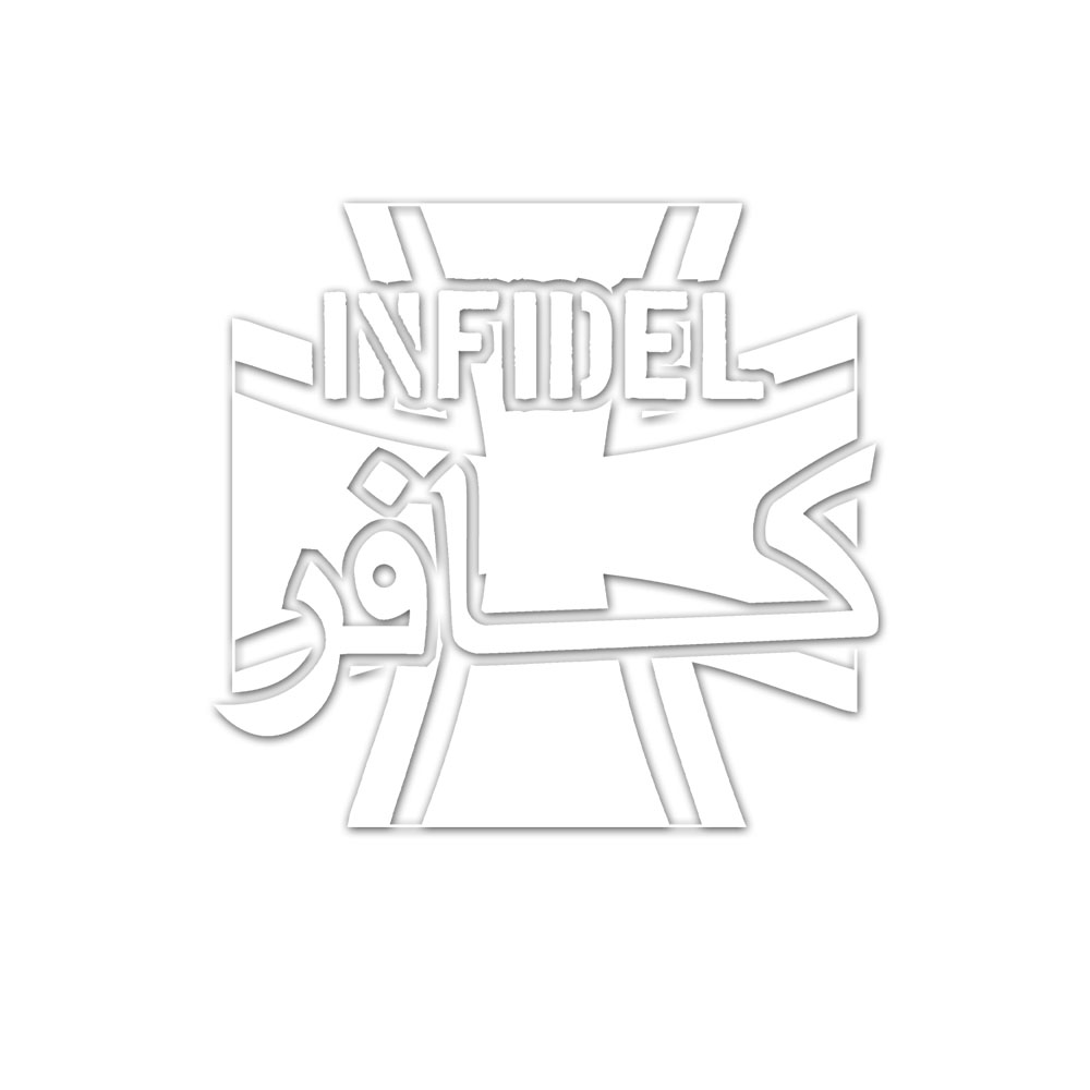 BW Kreuz Infidel Deutschland Ungläubiger ISAF Bundeswehr 15 x 15 cm #A6012