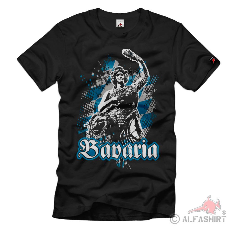 Bavaria-Munich Bavaria Flag Diamond Goddess Stature Monument T-Shirt #40561