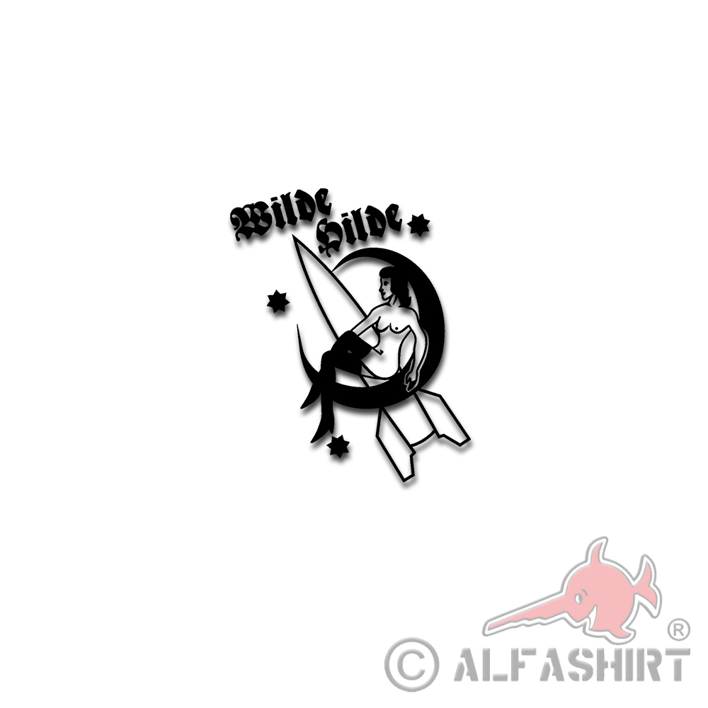 Sticker V2 Woman in the Moon Logo for VW Kübelwagen Typ 82 12,5x15cm # A4833
