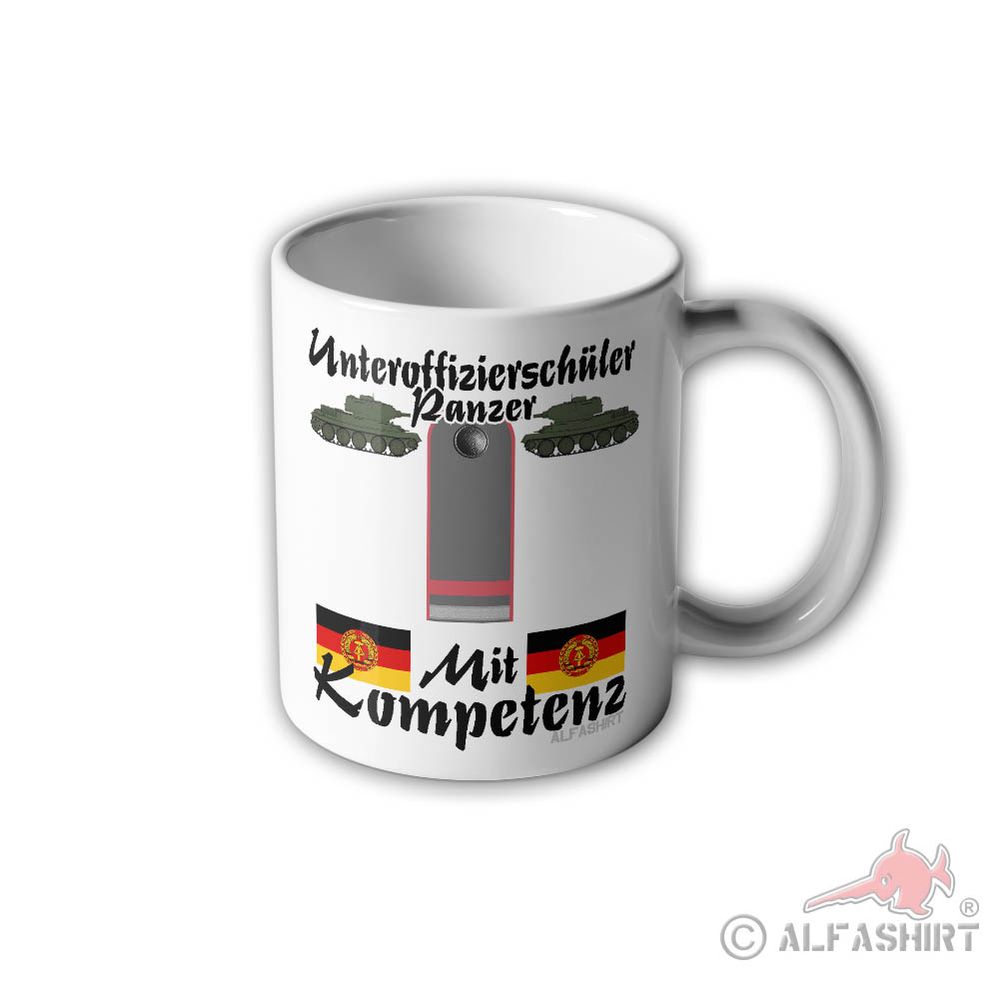 DDR Unteroffizierschüler Tasse der Panzertruppe NVA Panzer #31000