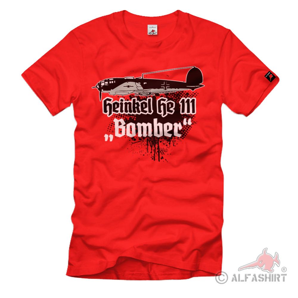 He 111 Bomber-Flugzeug Luftwaffe Heinkel Maschine T-Shirt #1876