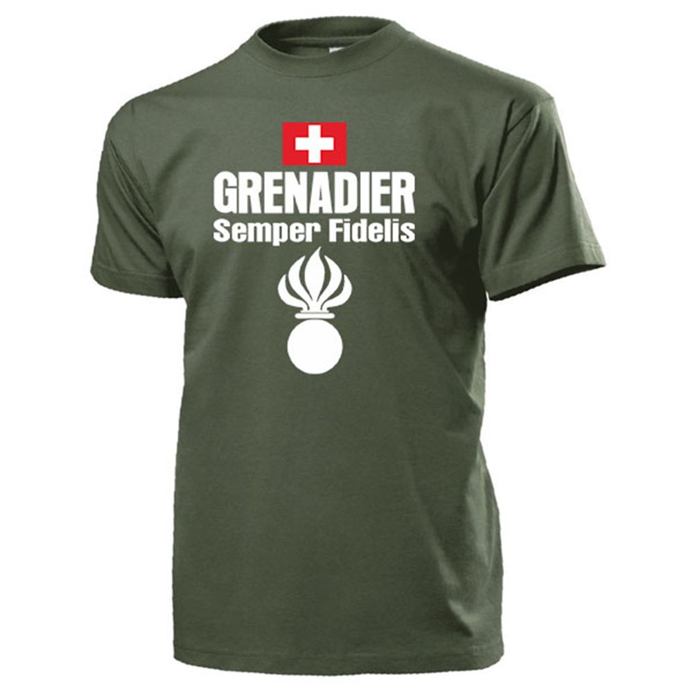 Grenadier Semper Fidelis Pannzergrenadier Armee Schweiz - T Shirt #13701