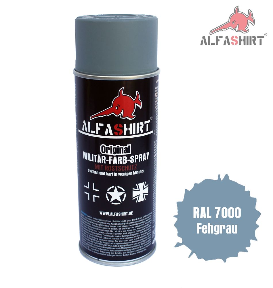 Farb Spray Ral 7000 Fehgrau Bundeswehr Taktische Zeichen Lack Restauration#12686