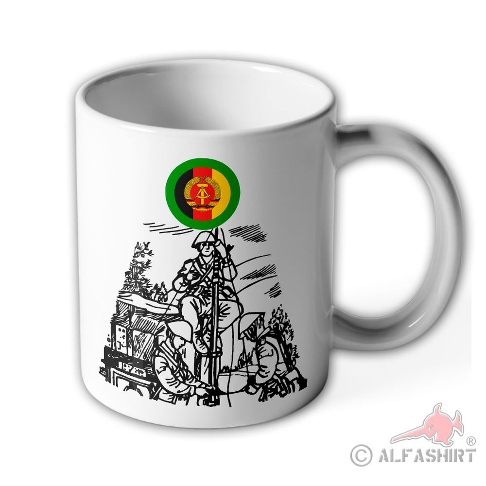 Tasse DDR Grenztruppe Fernmelder MfN V Grenzpolizei Funker Funkmast #39635