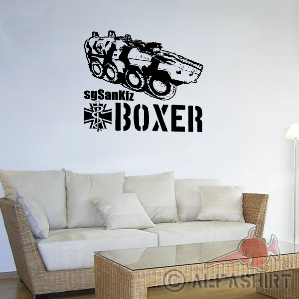 Wall Decal sgSanKfz Boxer protected medical vehicle 45x51cm # A4268