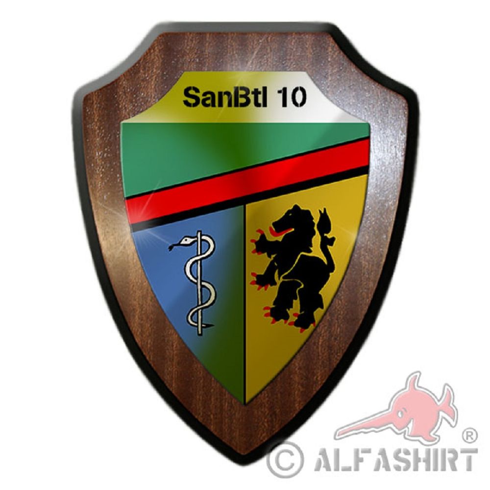 Escutcheon SanBtl 10 sanitary battalion Esslingen army medic # 19436