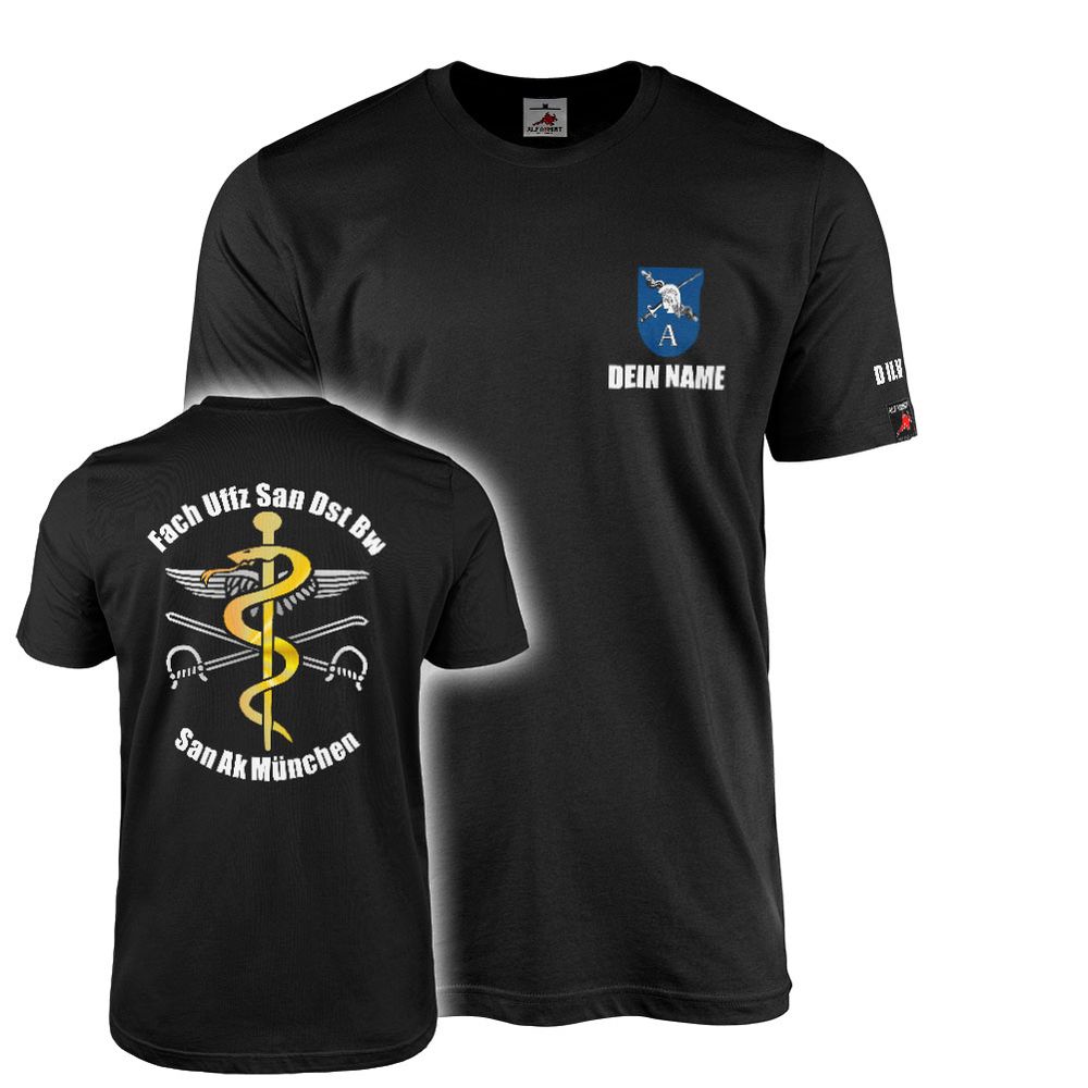 T-Shirt Fach Uffz San Dst Bw Medical Service Medical Academy San Munich #44486