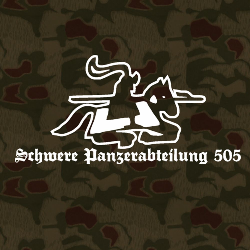 Sticker - sPzAbt 505 heavy tank division (white, 15x7cm) # A121