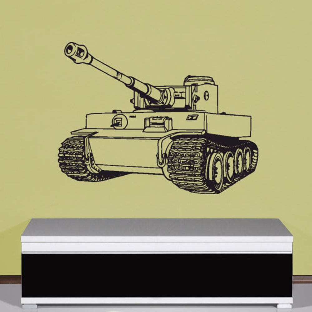 Tiger 1 E German Panzer Panzerkampfwagen Vehicle Wall Decal 67x51cm # 5382