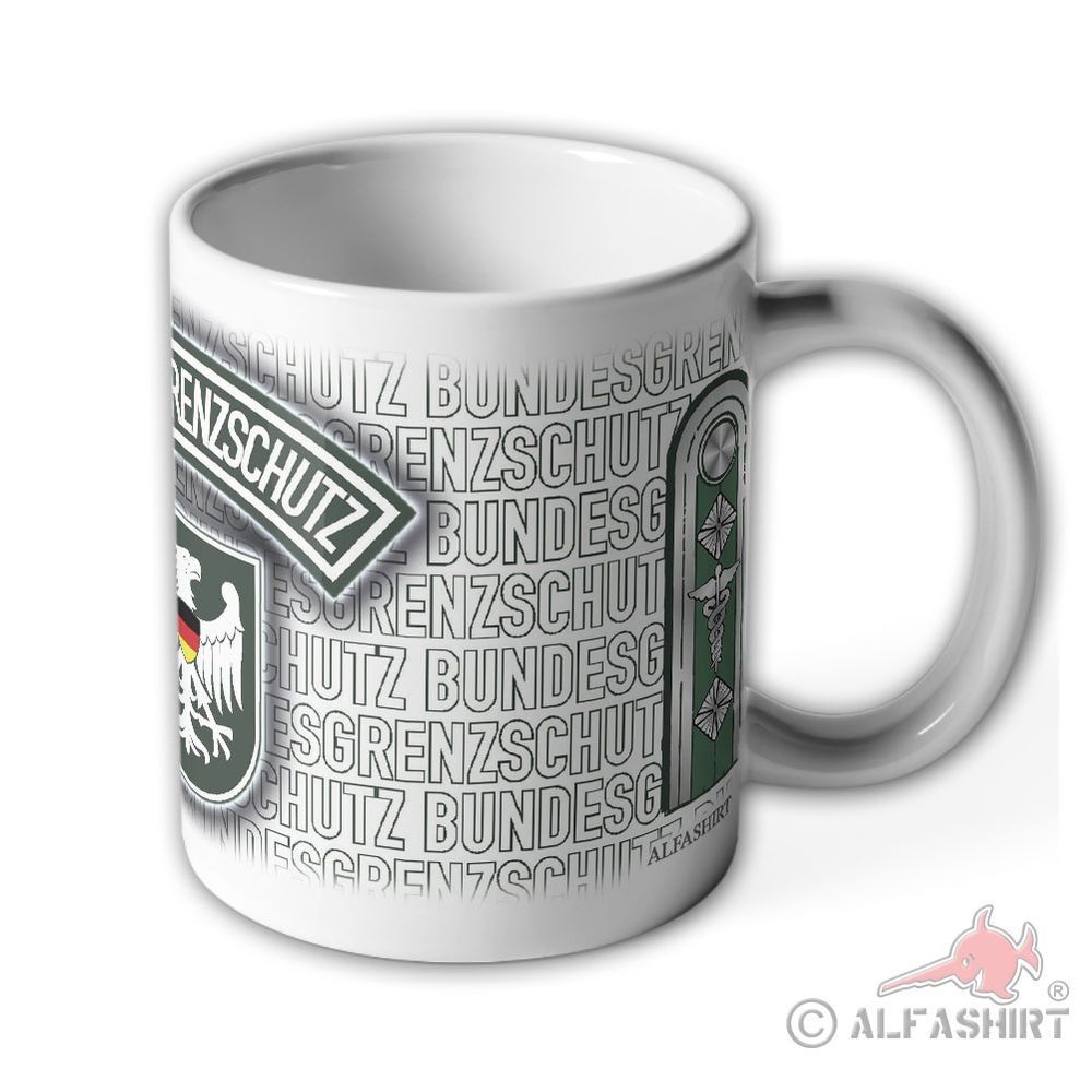Tasse Regierungsassistent BGS Bundesgrenzschutz Wappen Abzeichen Andenken #23728