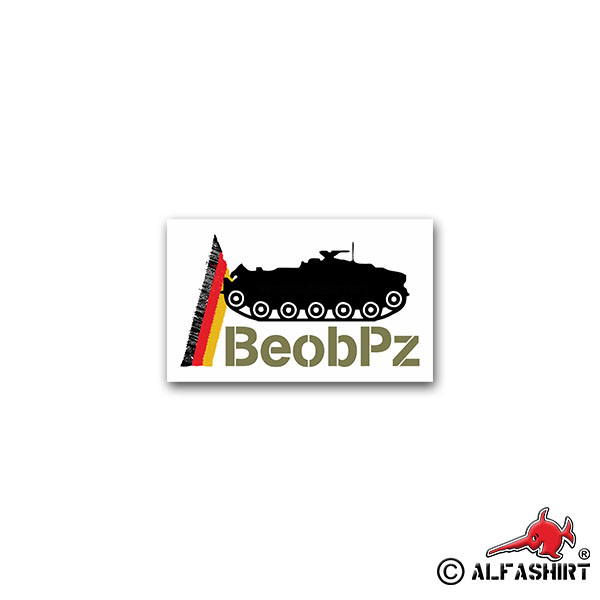 Sticker BeobPz observation tank cannon hunting tank 6x7cm A2432