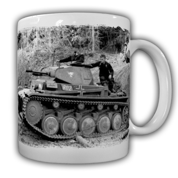 Tasse Panzer Deutschland Militär WK SW Fotographie Wh Pz Becher#20979