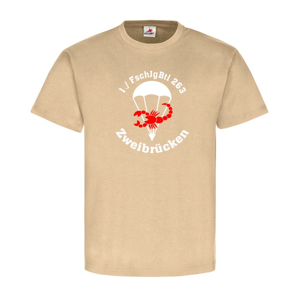 1./FschJgBtl 263 Fallschirmjägerbataillon Zweibrücken Wappen - T Shirt #10868
