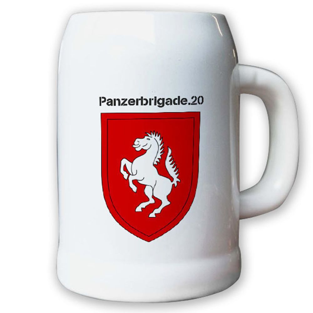 Krug / Bierkrug 0,5l -Bierkrug Panzerbrigade 20 PzBrig Brigade Einheit #13010